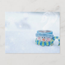 Snömannen illustration vykort