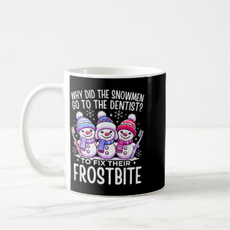 Snömannen jul Tandläkare Dental Omedelbar Xmas Kaffemugg