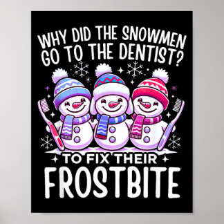 Snömannen jul tandläkare Tandläkare Omedelbar Xmas Poster