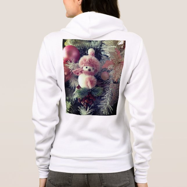 Snömannen jul zip hoodie t shirt (Baksida)