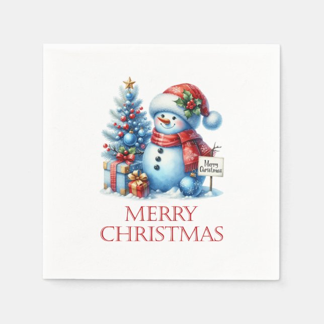 Snömannen julfest servetter (Framsidan)