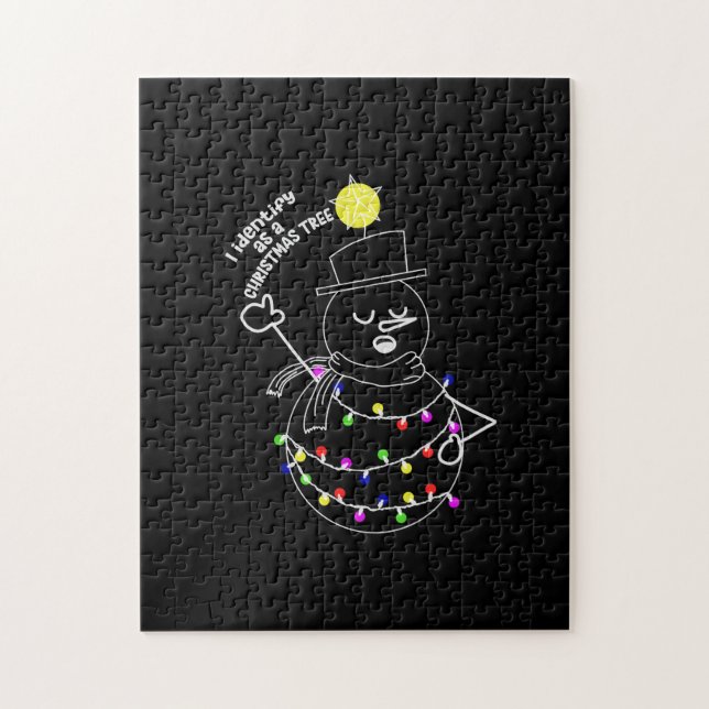 Snömannen Julgran Pussel (Vertikal)