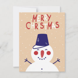 Snömannen Julhälsning Julkort
