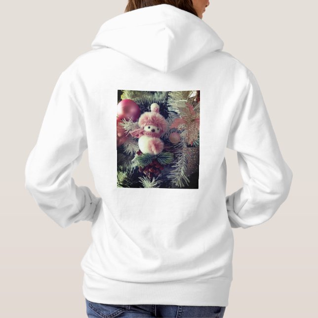 Snömannen julhoodie t shirt (Baksida)
