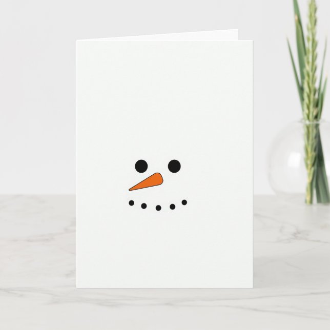 Snömannen Julkort Kort (Framsida)