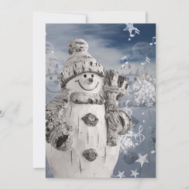 Snömannen Julmusik Julkort (Framsida)