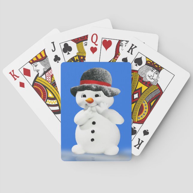Snömannen julspelkort casinokort (Baksidan)