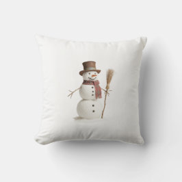 Snömannen kastar kudde