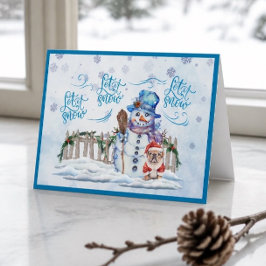 Snömannen | Låt det snöa julkort Helgkort
