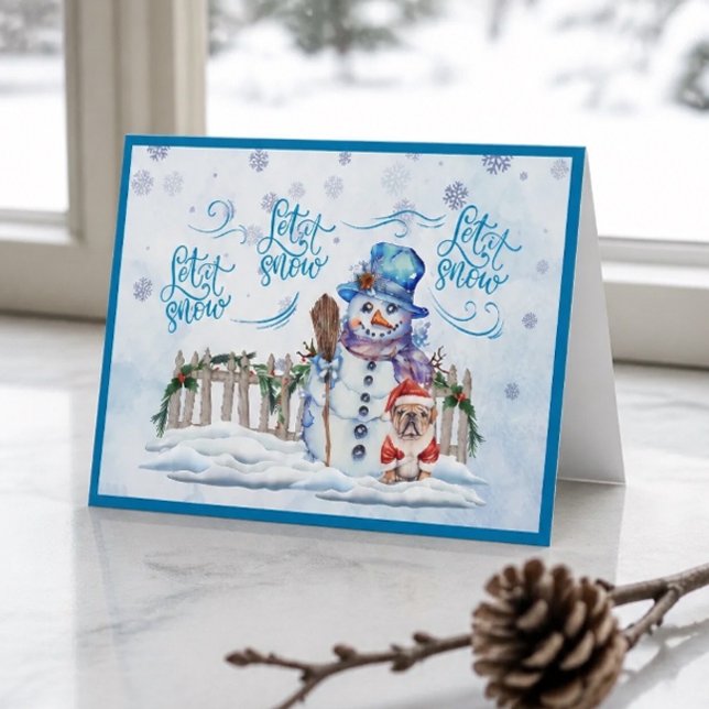 Snömannen | Låt det snöa julkort Helgkort (Skapare uppladdad)