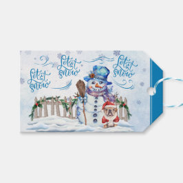 Snömannen | Låt det snöa presentetikett