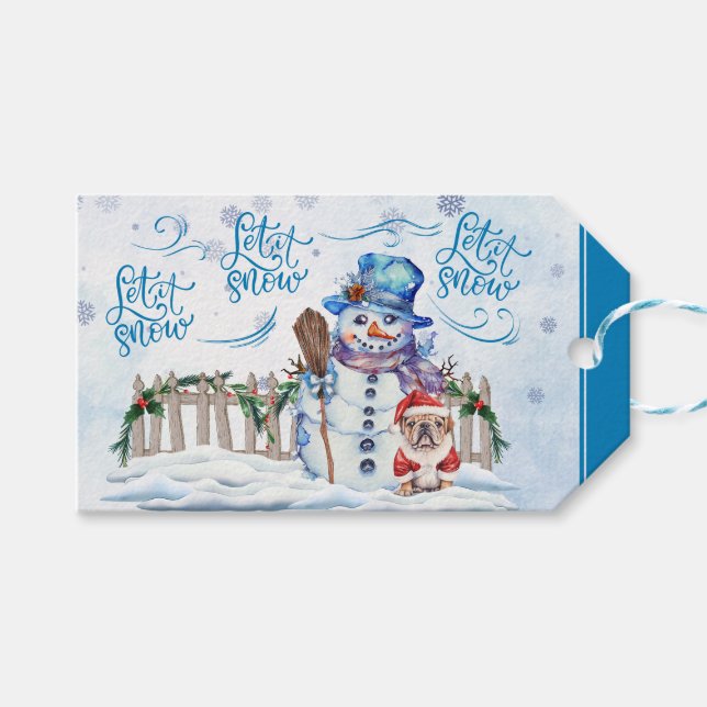 Snömannen | Låt det snöa presentetikett (Framsidan (Horisontell))
