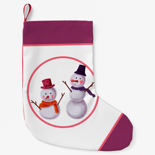 Snömannen   liten julstrumpa (Framsidan)