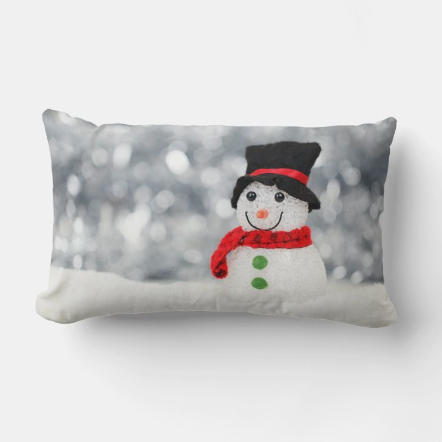 Snömannen Lumbarkudde (Framsida)
