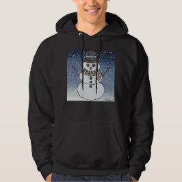 Snömannen med bakgrund (levande) - Herrens hoodie