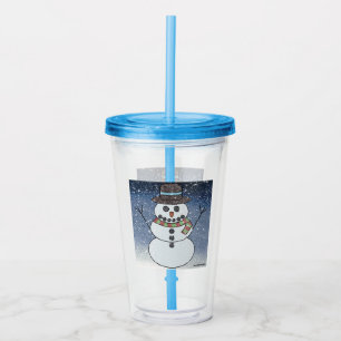 Snömannen med BG - Akryl Kopp Take Away Mugg