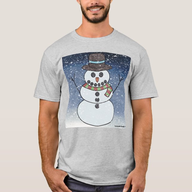Snömannen med BG (levande) - Herr Lätt T-Shirt (Framsida)