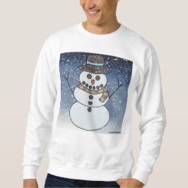 Snömannen med BG (vit) - Herrens sweatshirt