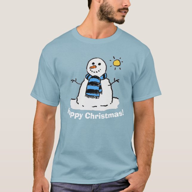 Snömannen med God Jul! T Shirt (Framsida)