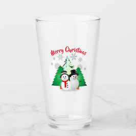 Snömannen med julgranar / Julfest Glaskopp