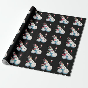 Snömannen Med Vin Jul Rolig Julgåva Presentpapper