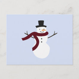 Snömannen Modern julkort för familjen Vykort