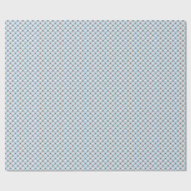 Snömannen mönster presentpapper (Platt)