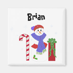 Snömannen Namn Skylt Magnet