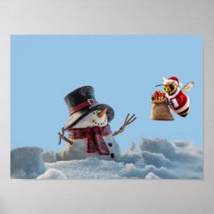 Snömannen och Biet Poster