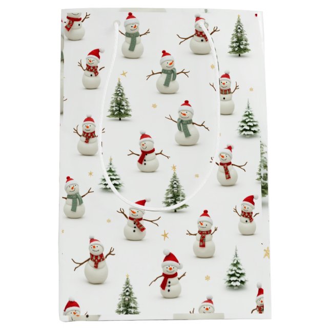 Snömannen och julgran presentpåse (Framsidan)