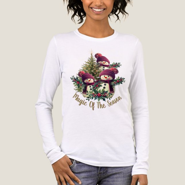 Snömannen och julgranen t shirt (Framsida)