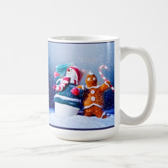 Snömannen och pepparkaksgubben kaffemugg (Höger)