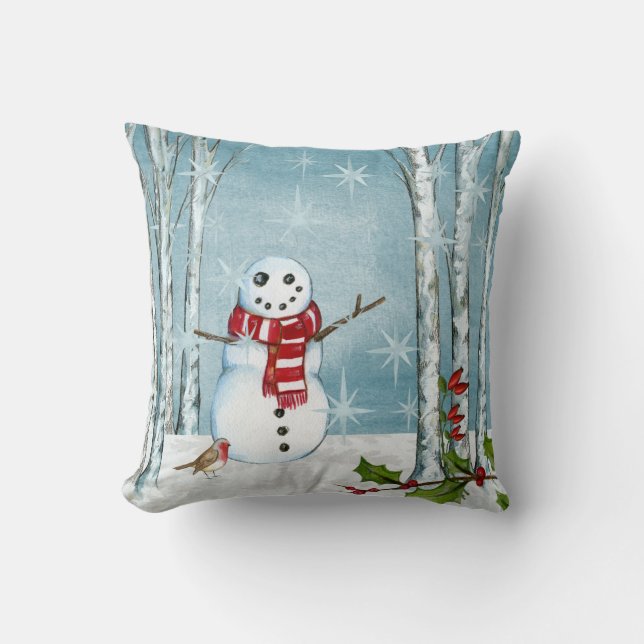 Snömannen och snö kudde (Framsida)