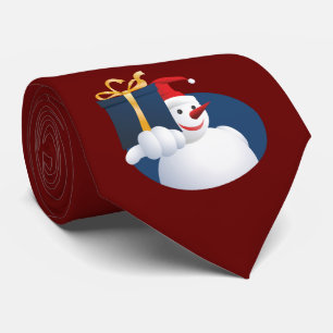 Snömannen överlämnar gåva... slips