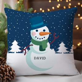 Snömannen Pappa Personligt Namn Jul Högtid Kudde