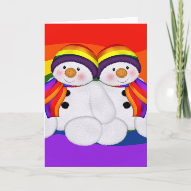 Snömannen Pride Helgkort (Framsida)