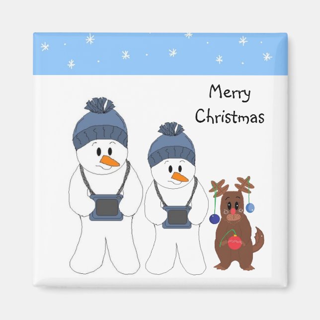 Snömannen & renar magnet (Framsidan)