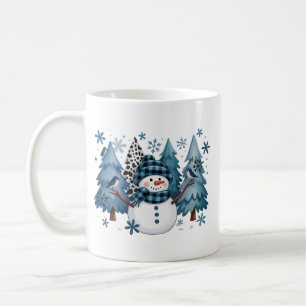 Snömannen Rolig Jul Xmas Högtid Träd Kaffemugg