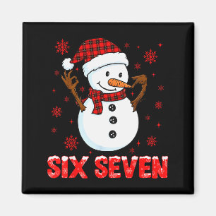 Snömannen Sex Sju Meme Slang 6 7 Roligt 67 Jul Magnet