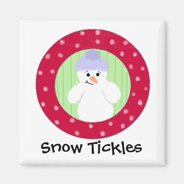 Snömannen Snö Kittlar Magnet (Framsidan)