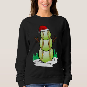 Snömannen Softboll Boll Tomte Hatt Jul Pyjamas X T Shirt