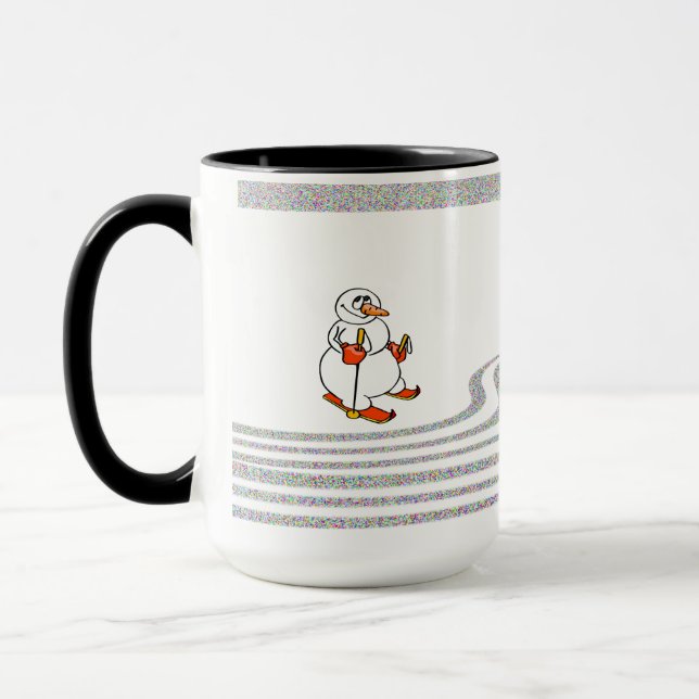 Snömannen som åker skidor - mugg (Vänster)