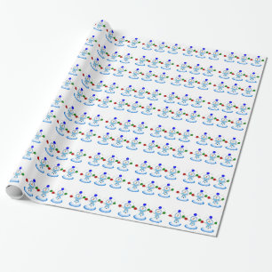 Snömannen som jonglerar presentpapper