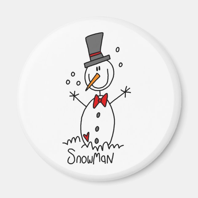 Snömannen Stavfigur Magnet (Framsidan)