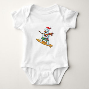 Snömannen Surfar Jul 2026 Rolig Holiday Sport T Shirt