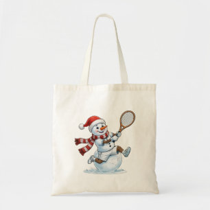 Snömannen Tennis Spelare Jul 2026 Högtid Sport Tygkasse