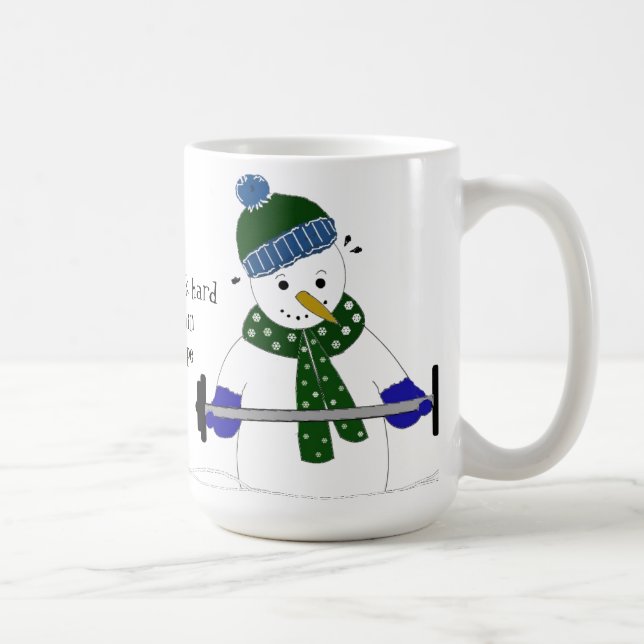 Snömannen tyngdlyftning kaffemugg (Höger)