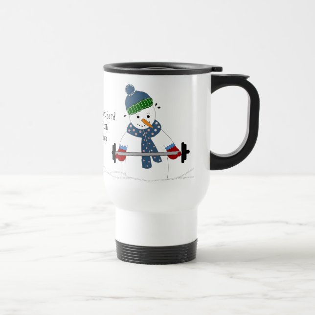 Snömannen tyngdlyftning med talesätt resemugg (Höger)