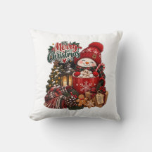 Snömannen Varm Choklad Kudd Julpresent