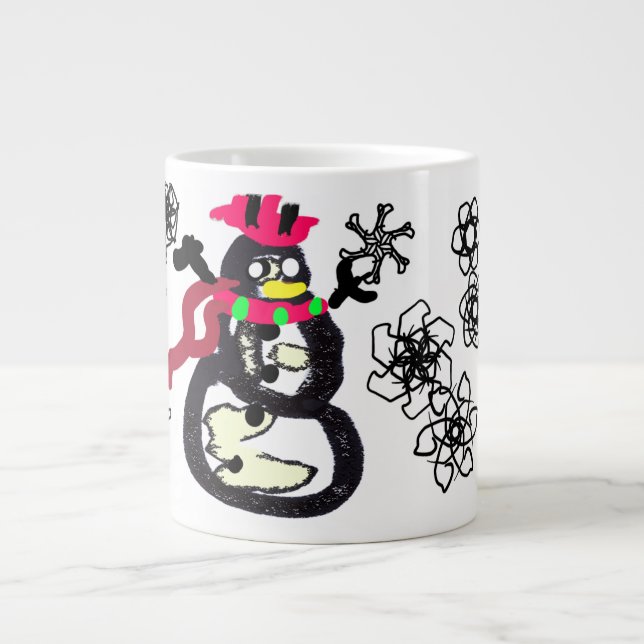 Snömannen vinter  jumbo mugg (Framsidan)